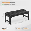 image:imageVINGLI Outdoor Bench Garden Bench HDPE Porch Bench AllWeather Patio Bench Poly Lumber Oversized Park Bench 800 lbs Weight Capacity BlackBlack