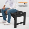 image:imageVINGLI Outdoor Bench Garden Bench HDPE Porch Bench AllWeather Patio Bench Poly Lumber Oversized Park Bench 800 lbs Weight Capacity BlackBlack