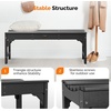 image:imageVINGLI Outdoor Bench Garden Bench HDPE Porch Bench AllWeather Patio Bench Poly Lumber Oversized Park Bench 800 lbs Weight Capacity BlackBlack