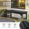 image:imageVINGLI Outdoor Bench Garden Bench HDPE Porch Bench AllWeather Patio Bench Poly Lumber Oversized Park Bench 800 lbs Weight Capacity BlackBlack