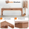 image:imageVINGLI Outdoor Bench Garden Bench HDPE Porch Bench AllWeather Patio Bench Poly Lumber Oversized Park Bench 800 lbs Weight Capacity BlackTeak