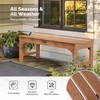 image:imageVINGLI Outdoor Bench Garden Bench HDPE Porch Bench AllWeather Patio Bench Poly Lumber Oversized Park Bench 800 lbs Weight Capacity BlackTeak