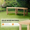 image:imageVINGLI Outdoor Bench Wooden Curved Bench AllWeather Fire Pit Backless Patio Bench 2Person Seating Rustic Garden Bench for Backyard Porch Deck Entryway CarbonizedNatural