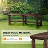 image:imageVINGLI Outdoor Bench Wooden Curved Bench AllWeather Fire Pit Backless Patio Bench 2Person Seating Rustic Garden Bench for Backyard Porch Deck Entryway CarbonizedCarbonized