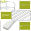 image:imageVINGLI Outdoor Bench for Patio Metal Garden Bench wPVC Back Pattern Black Park Benches Front Porch Benches for Yard Lawn Decor Deck Entryway YellowampBlackWhitegreen
