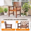 image:imageVINGLI Outdoor Dining Chairs Heavy Duty 330 LBS Wooden Patio Chairs with Comfortable Backrest Solid Wood Patio Dining Chairs Garden Chairs for Yard Front Porch and Deck Teak 1 PCS