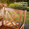 image:imageVINGLI Outdoor Dining Chairs Heavy Duty 330 LBS Wooden Patio Chairs with Comfortable Backrest Solid Wood Patio Dining Chairs Garden Chairs for Yard Front Porch and Deck Teak 1 PCS