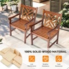 image:imageVINGLI Outdoor Dining Chairs Heavy Duty 330 LBS Wooden Patio Chairs with Comfortable Backrest Solid Wood Patio Dining Chairs Garden Chairs for Yard Front Porch and Deck Teak 1 PCS