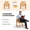 image:imageVINGLI Outdoor Dining Chairs Solid Wood Patio Chairs Outdoor Chair for Garden Balcony Yard Porch Teak 1 PCSTeak