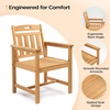 image:imageVINGLI Outdoor Dining Chairs Solid Wood Patio Chairs Outdoor Chair for Garden Balcony Yard Porch Teak 1 PCSTeak