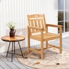 image:imageVINGLI Outdoor Dining Chairs Solid Wood Patio Chairs Outdoor Chair for Garden Balcony Yard Porch Teak 1 PCSTeak