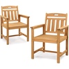 image:imageVINGLI Outdoor Dining Chairs Solid Wood Patio Chairs Outdoor Chair for Garden Balcony Yard Porch Teak 1 PCSTeak