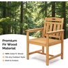 image:imageVINGLI Outdoor Dining Chairs Solid Wood Patio Chairs Outdoor Chair for Garden Balcony Yard Porch Teak 1 PCSTeak