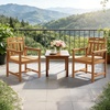 image:imageVINGLI Outdoor Dining Chairs Solid Wood Patio Chairs Outdoor Chair for Garden Balcony Yard Porch Teak 1 PCSTeak