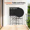 image:imageVINGLI Outdoor Folding Bistro Table and Chairs Set of 2 3Piece Bistro Set with Premium Steel Frame and Comfortable Cushions for Patio Balcony Garden Porch Yard YellowBlack
