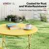 image:imageVINGLI Outdoor Folding Bistro Table and Chairs Set of 2 3Piece Bistro Set with Premium Steel Frame and Comfortable Cushions for Patio Balcony Garden Porch Yard YellowYellow