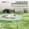 image:imageVINGLI Outdoor Folding Bistro Table and Chairs Set of 2 3Piece Bistro Set with Premium Steel Frame and Comfortable Cushions for Patio Balcony Garden Porch Yard YellowGreen