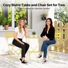 image:imageVINGLI Outdoor Folding Bistro Table and Chairs Set of 2 3Piece Bistro Set with Premium Steel Frame and Comfortable Cushions for Patio Balcony Garden Porch Yard YellowYellow