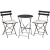 image:imageVINGLI Outdoor Folding Bistro Table and Chairs Set of 2 3Piece Bistro Set with Premium Steel Frame and Comfortable Cushions for Patio Balcony Garden Porch Yard YellowBlack
