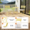 image:imageVINGLI Outdoor Folding Bistro Table and Chairs Set of 2 3Piece Bistro Set with Premium Steel Frame and Comfortable Cushions for Patio Balcony Garden Porch Yard YellowYellow