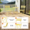 image:imageVINGLI Outdoor Folding Bistro Table and Chairs Set of 2 3Piece Bistro Set with Premium Steel Frame and Comfortable Cushions for Patio Balcony Garden Porch Yard YellowYellow