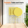 image:imageVINGLI Outdoor Folding Bistro Table and Chairs Set of 2 3Piece Bistro Set with Premium Steel Frame and Comfortable Cushions for Patio Balcony Garden Porch Yard YellowYellow