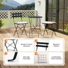 image:imageVINGLI Outdoor Folding Bistro Table and Chairs Set of 2 3Piece Bistro Set with Premium Steel Frame and Comfortable Cushions for Patio Balcony Garden Porch Yard YellowBlack