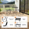image:imageVINGLI Outdoor Folding Bistro Table and Chairs Set of 2 3Piece Bistro Set with Premium Steel Frame and Comfortable Cushions for Patio Balcony Garden Porch Yard YellowBlack
