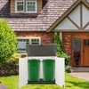 image:imageVINGLI Outdoor Horizontal Storage Shed Waterproof with 34 Cubic Feet Storage Space 50 x 29 x 41 Patio Storage Cabinets for Garbage Cans Bike Tools Deck Box for Yard Porch Garden White34 Cuft