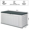 image:imageVINGLI Outdoor Horizontal Storage Shed Waterproof with 34 Cubic Feet Storage Space 50 x 29 x 41 Patio Storage Cabinets for Garbage Cans Bike Tools Deck Box for Yard Porch Garden White158 Gallon