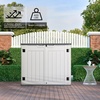 image:imageVINGLI Outdoor Horizontal Storage Shed Waterproof with 34 Cubic Feet Storage Space 50 x 29 x 41 Patio Storage Cabinets for Garbage Cans Bike Tools Deck Box for Yard Porch Garden White35 Cuft