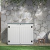 image:imageVINGLI Outdoor Horizontal Storage Shed Waterproof with 34 Cubic Feet Storage Space 50 x 29 x 41 Patio Storage Cabinets for Garbage Cans Bike Tools Deck Box for Yard Porch Garden White35 Cuft