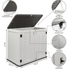 image:imageVINGLI Outdoor Horizontal Storage Shed Waterproof with 34 Cubic Feet Storage Space 50 x 29 x 41 Patio Storage Cabinets for Garbage Cans Bike Tools Deck Box for Yard Porch Garden White34 Cuft