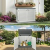 image:imageVINGLI Outdoor Horizontal Storage Shed Waterproof with 34 Cubic Feet Storage Space 50 x 29 x 41 Patio Storage Cabinets for Garbage Cans Bike Tools Deck Box for Yard Porch Garden White315 Cuft