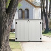 image:imageVINGLI Outdoor Horizontal Storage Shed Waterproof with 34 Cubic Feet Storage Space 50 x 29 x 41 Patio Storage Cabinets for Garbage Cans Bike Tools Deck Box for Yard Porch Garden White34 Cuft