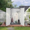 image:imageVINGLI Outdoor Horizontal Storage Shed Waterproof with 34 Cubic Feet Storage Space 50 x 29 x 41 Patio Storage Cabinets for Garbage Cans Bike Tools Deck Box for Yard Porch Garden White59 Cuft