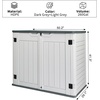 image:imageVINGLI Outdoor Horizontal Storage Shed Waterproof with 34 Cubic Feet Storage Space 50 x 29 x 41 Patio Storage Cabinets for Garbage Cans Bike Tools Deck Box for Yard Porch Garden White35 Cuft