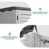 image:imageVINGLI Outdoor Horizontal Storage Shed Waterproof with 34 Cubic Feet Storage Space 50 x 29 x 41 Patio Storage Cabinets for Garbage Cans Bike Tools Deck Box for Yard Porch Garden White315 Cuft