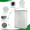 image:imageVINGLI Outdoor Horizontal Storage Shed Waterproof with 34 Cubic Feet Storage Space 50 x 29 x 41 Patio Storage Cabinets for Garbage Cans Bike Tools Deck Box for Yard Porch Garden White59 Cuft