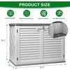 image:imageVINGLI Outdoor Horizontal Storage Shed Waterproof with 34 Cubic Feet Storage Space 50 x 29 x 41 Patio Storage Cabinets for Garbage Cans Bike Tools Deck Box for Yard Porch Garden White315 Cuft