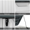 image:imageVINGLI Outdoor Horizontal Storage Shed Waterproof with 34 Cubic Feet Storage Space 50 x 29 x 41 Patio Storage Cabinets for Garbage Cans Bike Tools Deck Box for Yard Porch Garden White35 Cuft