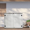 image:imageVINGLI Outdoor Horizontal Storage Shed Waterproof with 34 Cubic Feet Storage Space 50 x 29 x 41 Patio Storage Cabinets for Garbage Cans Bike Tools Deck Box for Yard Porch Garden White34 Cuft
