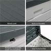 image:imageVINGLI Outdoor Horizontal Storage Shed Waterproof with 34 Cubic Feet Storage Space 50 x 29 x 41 Patio Storage Cabinets for Garbage Cans Bike Tools Deck Box for Yard Porch Garden White158 Gallon