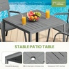 image:imageVINGLI Outdoor Patio Dining Set5 Piece Square Table Patio Furniture SetHDPE AllWeather Material Outdoor Dining Table and Chair for Garden Backyard PoolsideGreyGrey