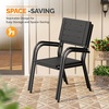 image:imageVINGLI Outdoor Patio Dining Set5 Piece Square Table Patio Furniture SetHDPE AllWeather Material Outdoor Dining Table and Chair for Garden Backyard PoolsideGreyBlack