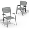 image:imageVINGLI Outdoor Patio Dining Set5 Piece Square Table Patio Furniture SetHDPE AllWeather Material Outdoor Dining Table and Chair for Garden Backyard PoolsideGreyGrey