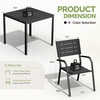 image:imageVINGLI Outdoor Patio Dining Set5 Piece Square Table Patio Furniture SetHDPE AllWeather Material Outdoor Dining Table and Chair for Garden Backyard PoolsideGreyBlack