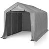 image:imageVINGLI Outdoor Portable Storage Shed Heavy Duty Bike Tent with Rollup Zipper Door Waterproof and UV Resistent Carport for Motorcycle Garden Tools and Firewood Gray 8x8x67 FTGray
