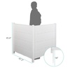 image:imageVINGLI Outdoor Privacy Screen Fence Panels Garden Air Conditioner Fence for Outdoor Use 2 White Panels Privacy Screen Fence 472H x 456 W