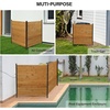 image:imageVINGLI Outdoor Privacy Screen No Dig Wood Garden Fence WeatherProof Air Conditioner Fence Panel Trash Can Enclosure for Patio Backyard 2 Panels 45 H 38 W